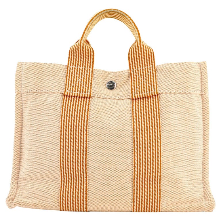 Hermes Fourre Tout Tote Toile PM at 1stDibs