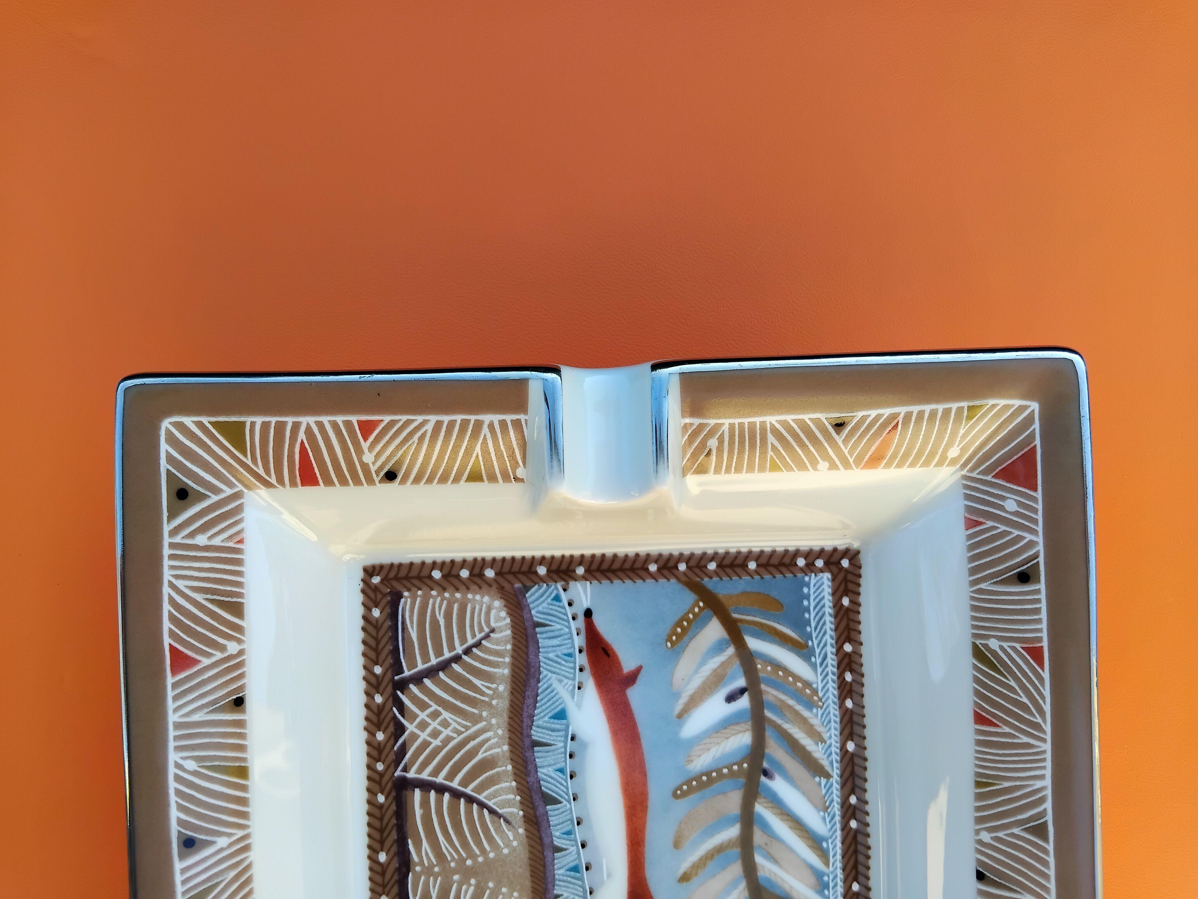 Hermès Fox Cigar Ashtray Change Tray Porcelain 5