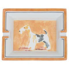 Hermès Fox Terrier Dog Porcelain Ashtray