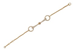 Hermés France Bracelet Horsebit Filet d'Or en or rose 18 carats avec diamants