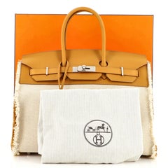 Hermes Fray Birkin Tasche Toile und Swift 35
