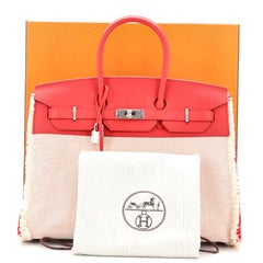 Hermes Fray Birkin Tasche Toile und Swift 35