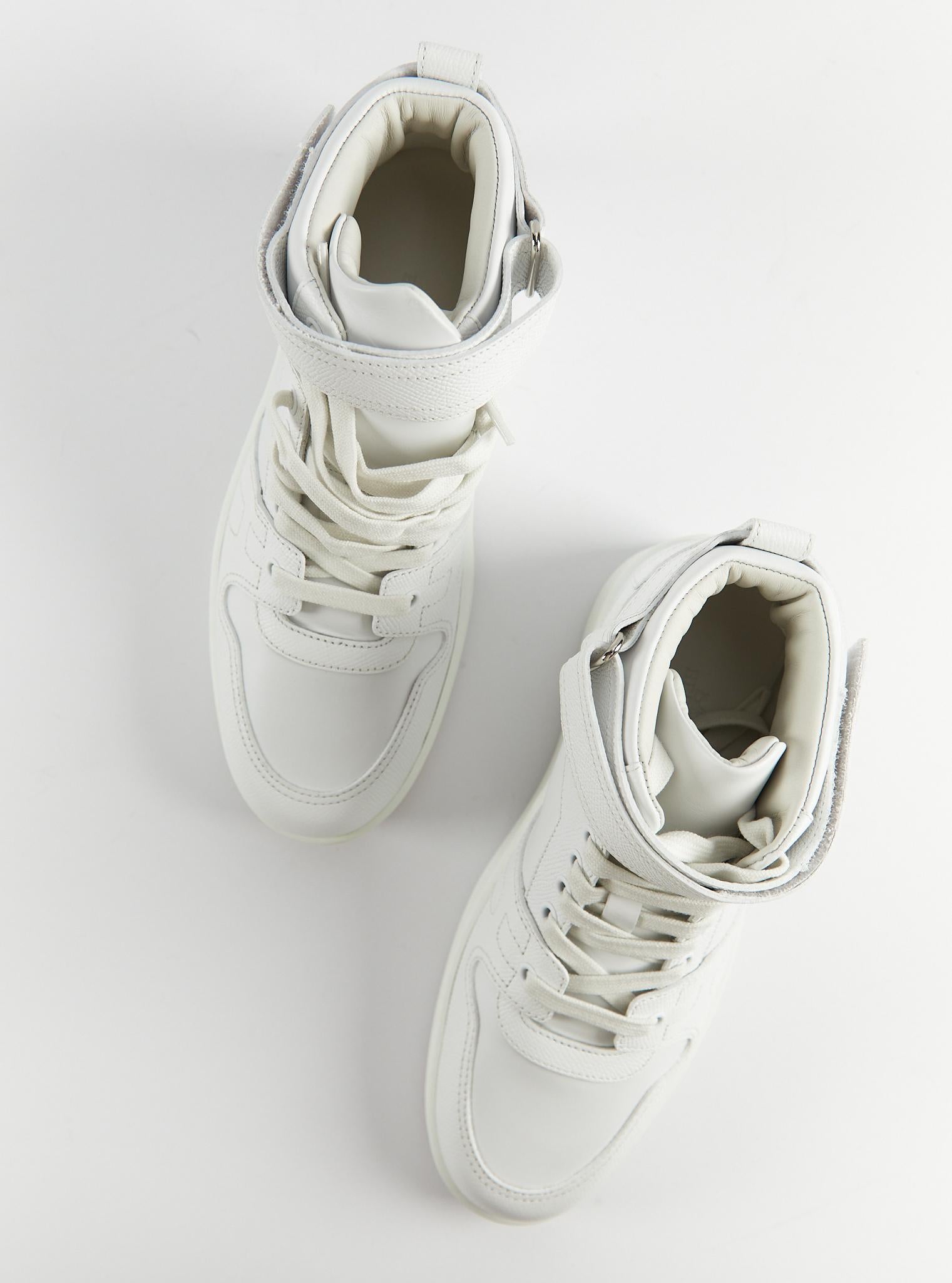 HERMÈS FREESTYLE SNEAKER White - Size 38.5 In Excellent Condition For Sale In London, GB