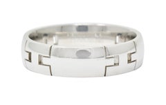 Hermes French 18 Karat White Gold Unisex H-Band Ring