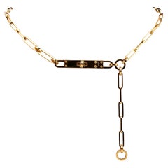 Hermes Französisch 18k Gelbgold Kelly Chaine Lariat Halskette