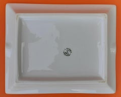 Hermès French Limoges Porcelain Ashtray Change Tray Dogs