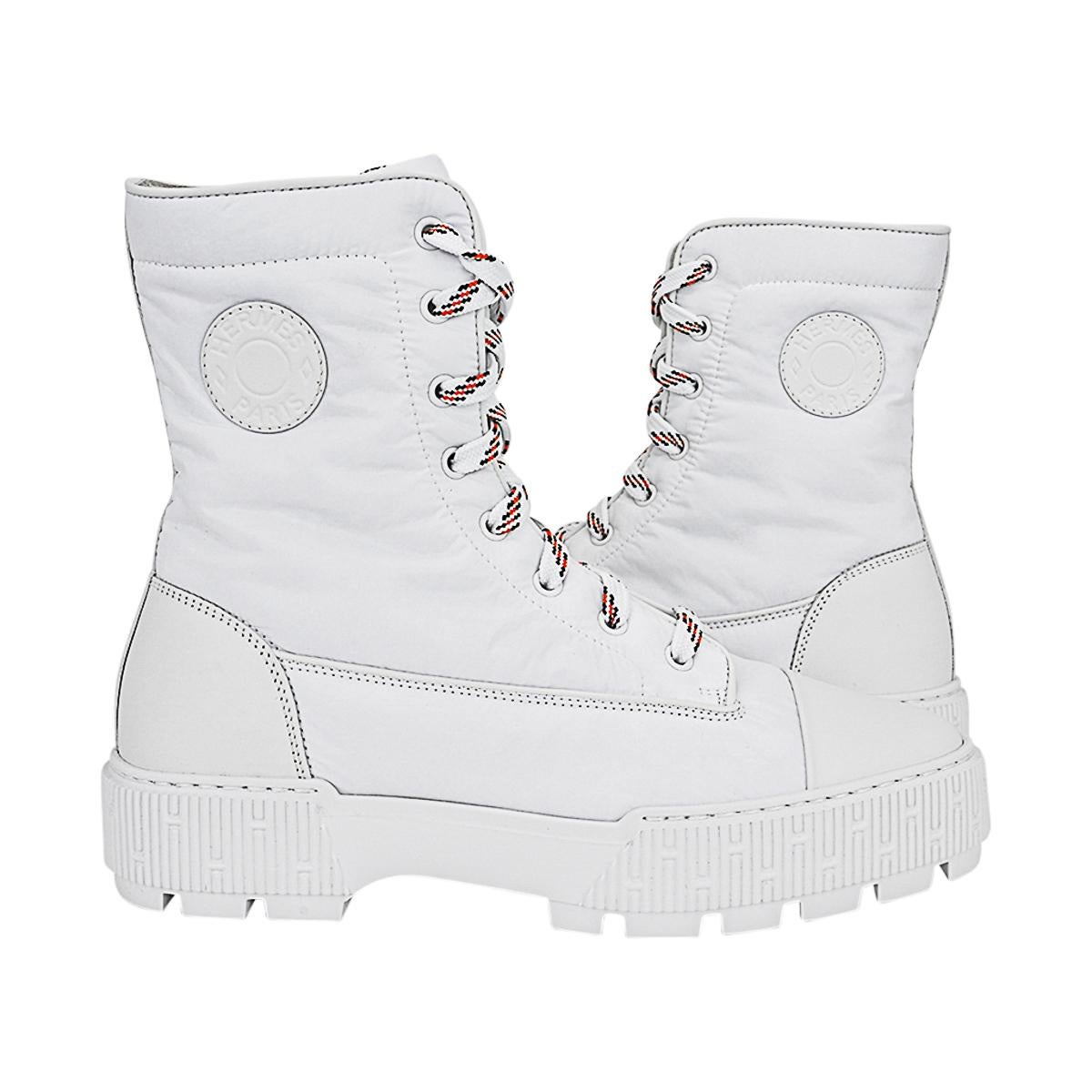 Hermès - Bottines « Fresh » blanches, taille 39 9 en vente 5