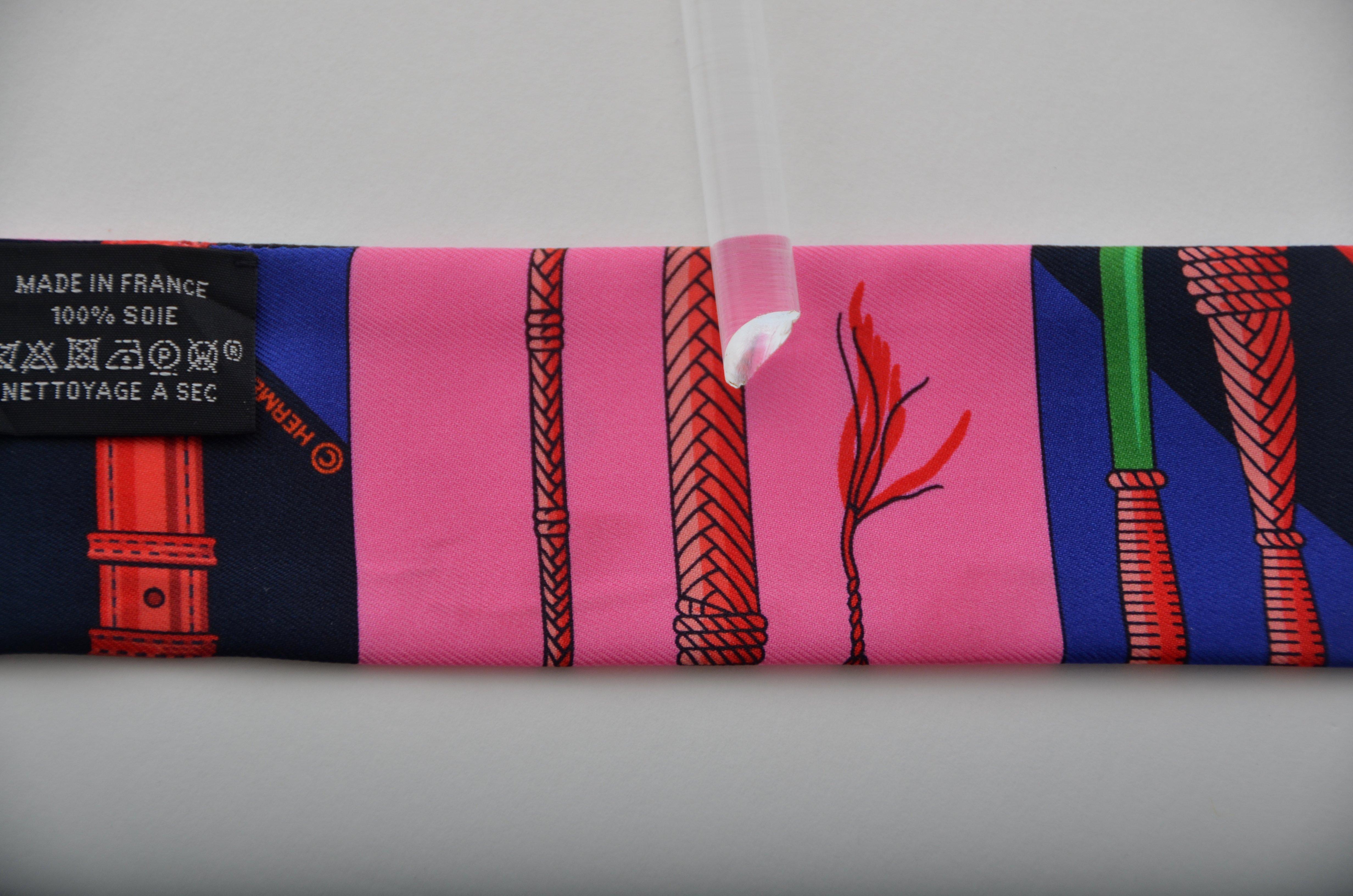 Pink Hermes Fringe Twillies  Set For Sale