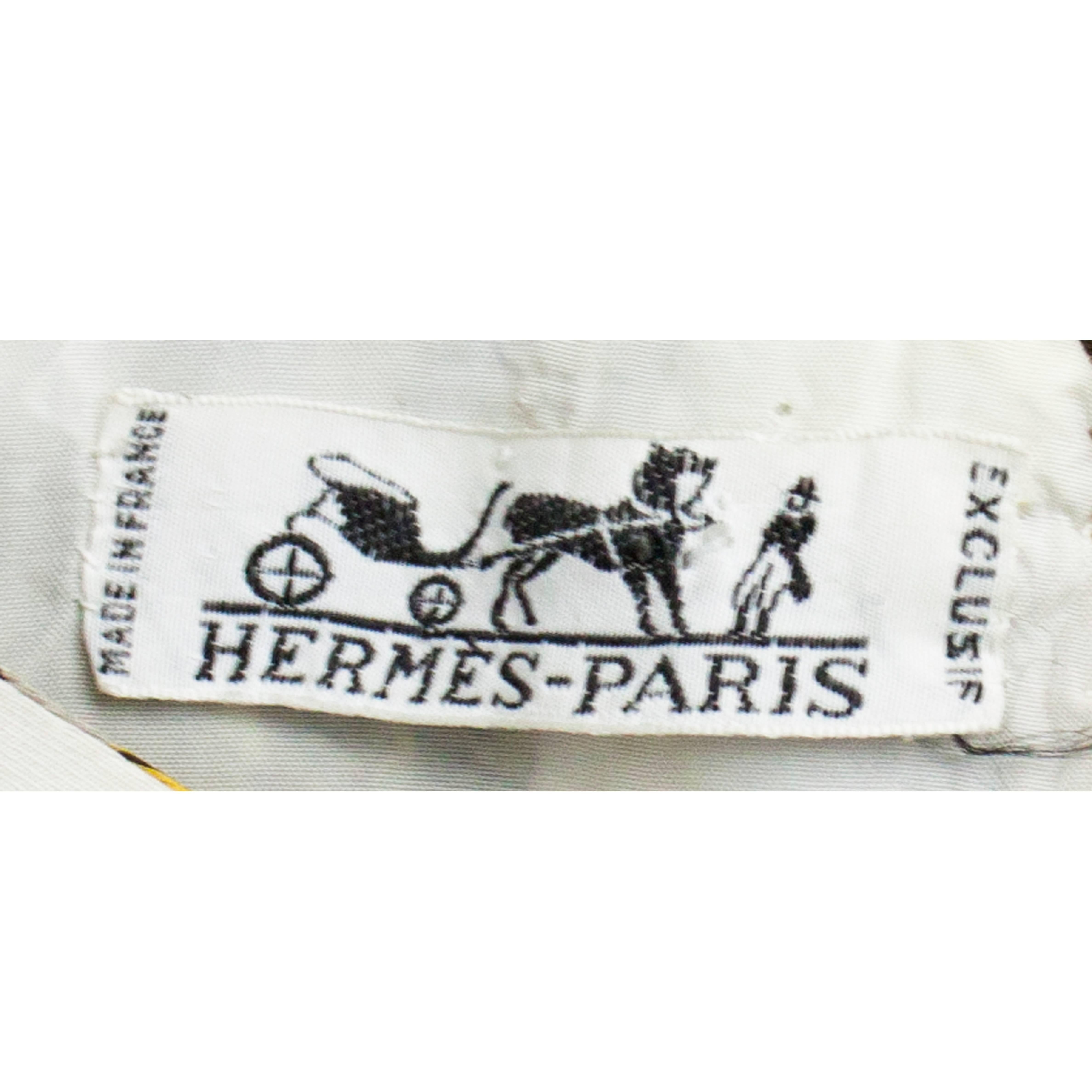 Hermès - Robe Frontaux et Cocardes en soie en édition limitée, vers 1968 en vente 5