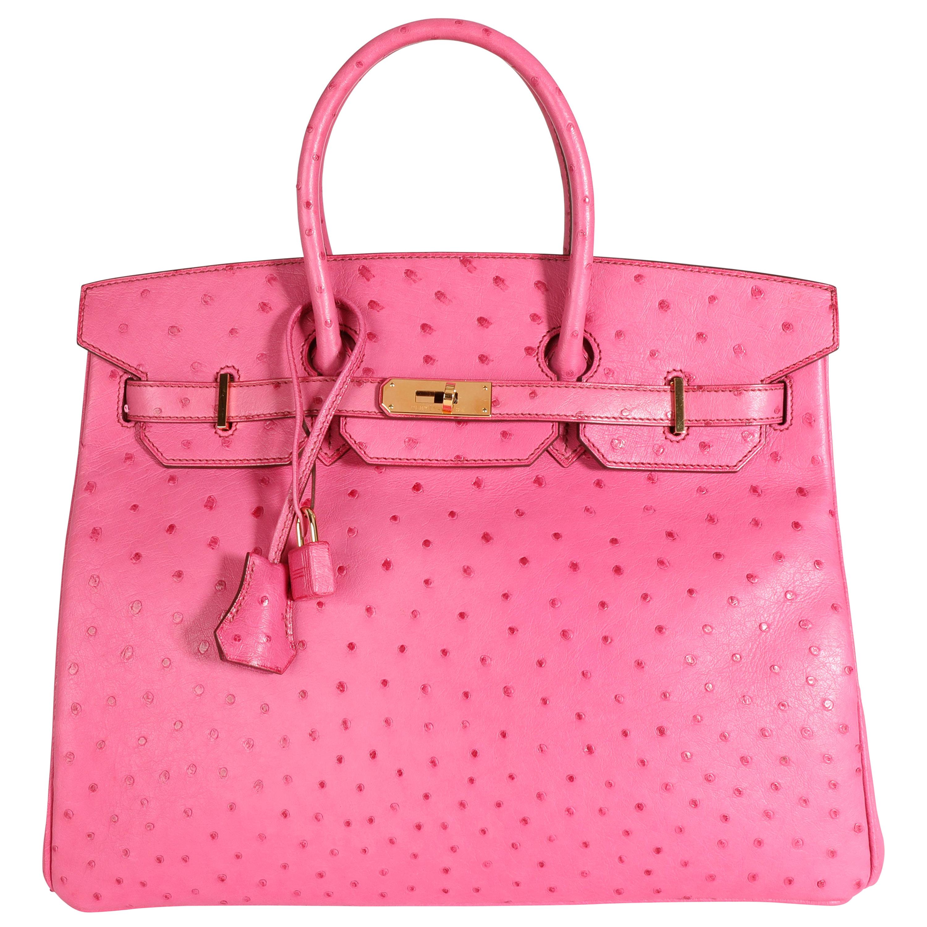 Hermès Fuchsia Ostrich Birkin 35 GHW For Sale at 1stDibs  pink ostrich  birkin bag, hermes birkin fuchsia, pink ostrich birkin bag price