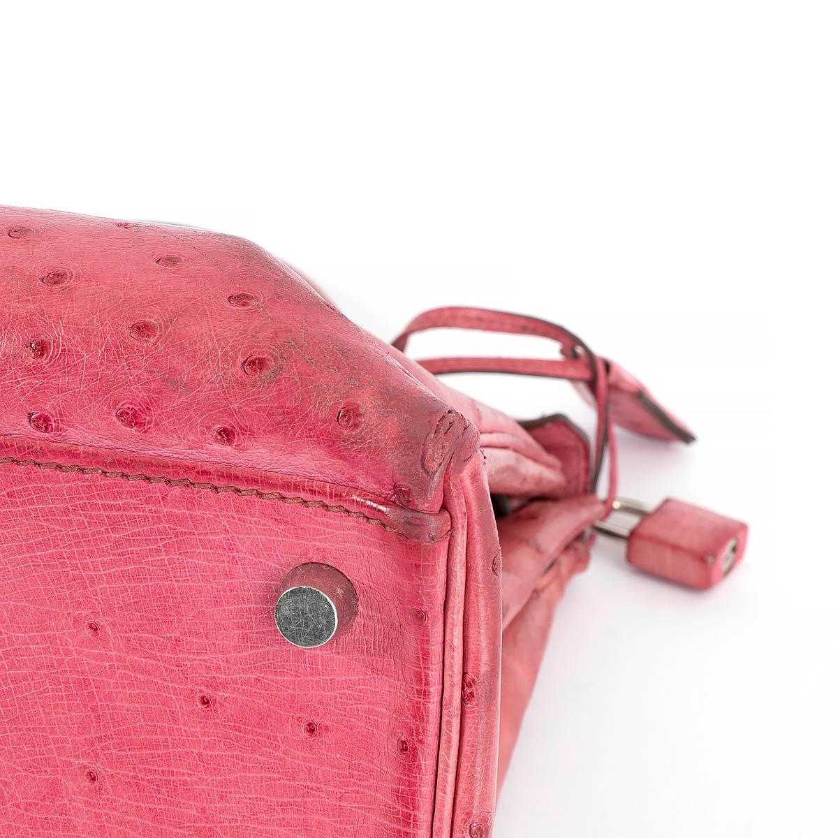 HERMES Fuchsia pink leather KELLY 32 SOUPLE Bag w Palladium For Sale 9
