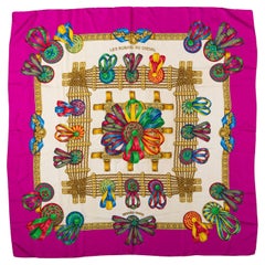 Hermes Fuchsia Rubans Du Cheval Scarf