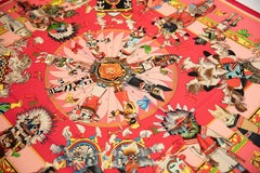 Hermès Fuchsia Silk Kachinas Scarf