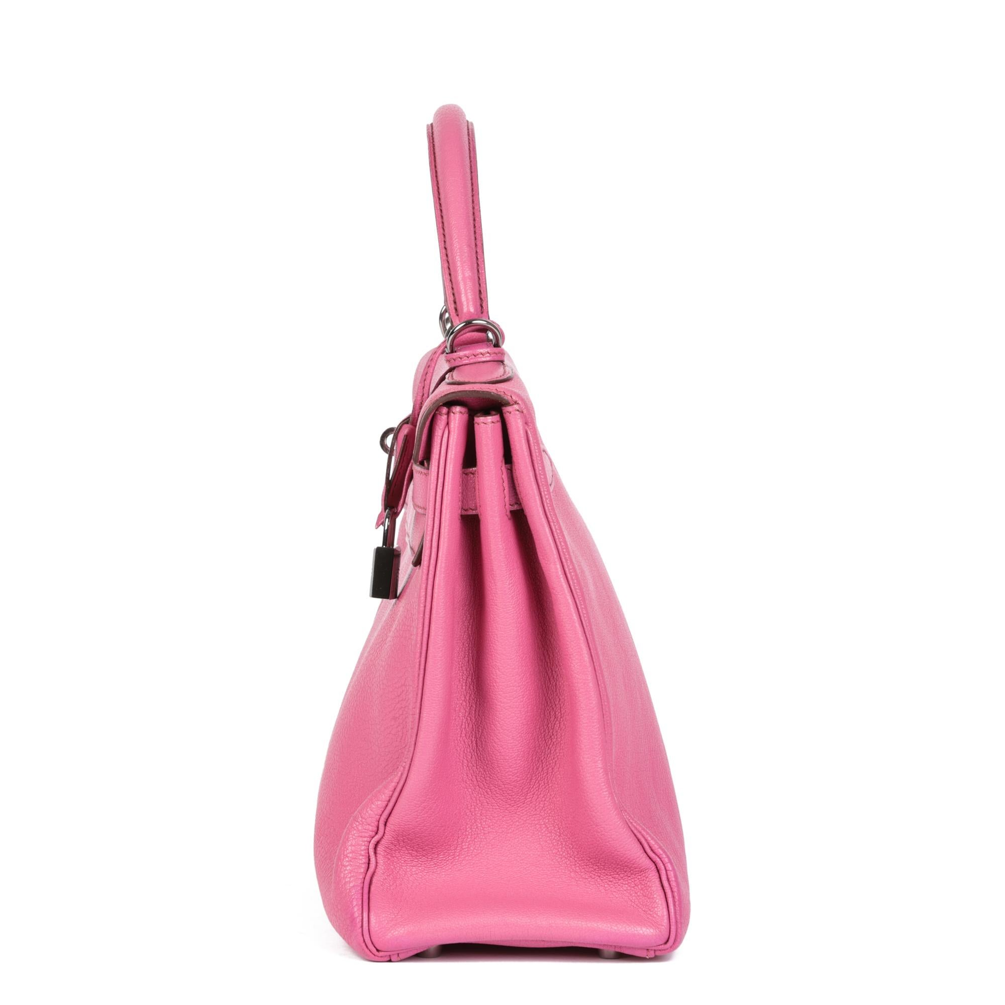Women's HERMÈS Fuschia Chevre Leather Kelly 32cm Retourne