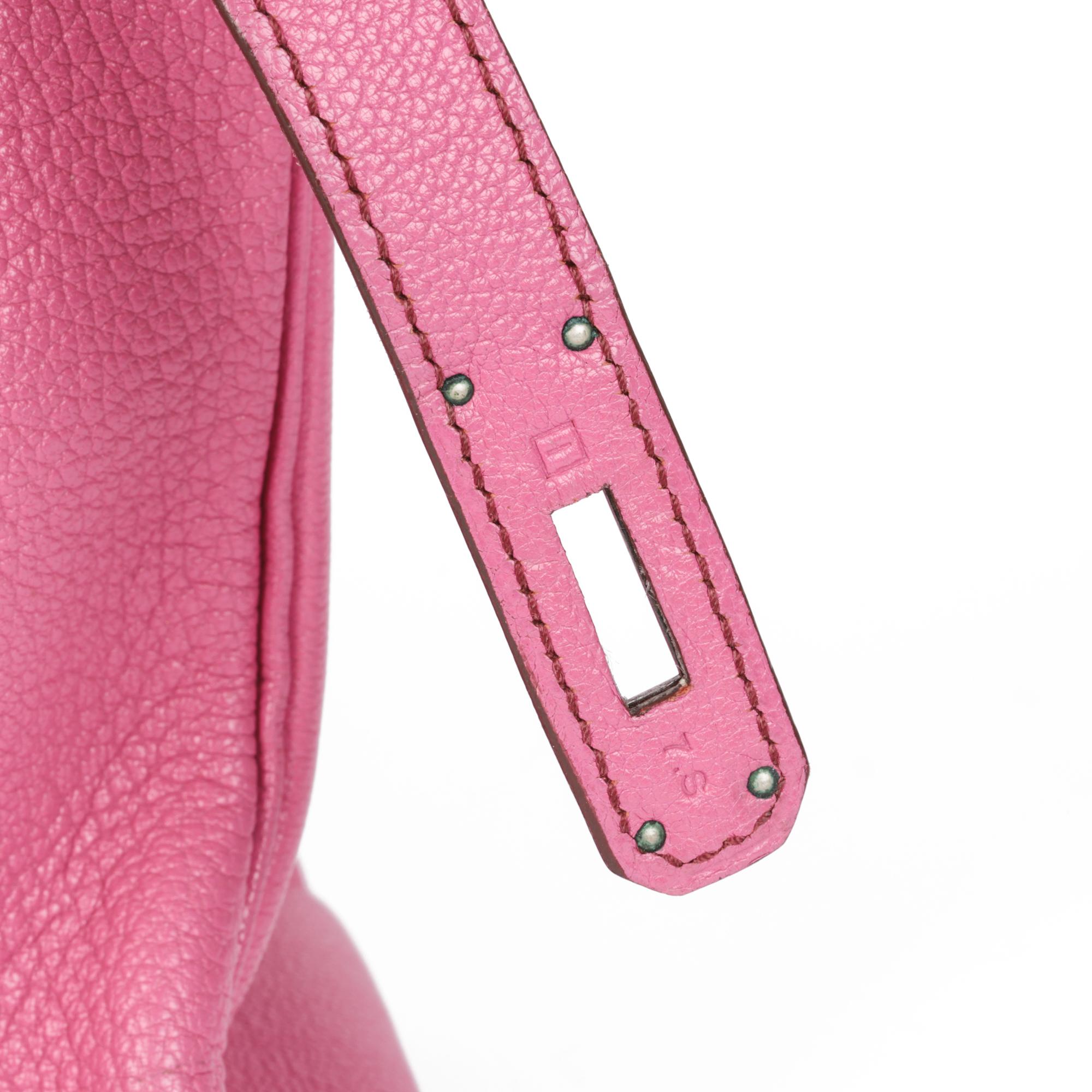 HERMÈS Fuschia Chevre Leather Kelly 32cm Retourne 5