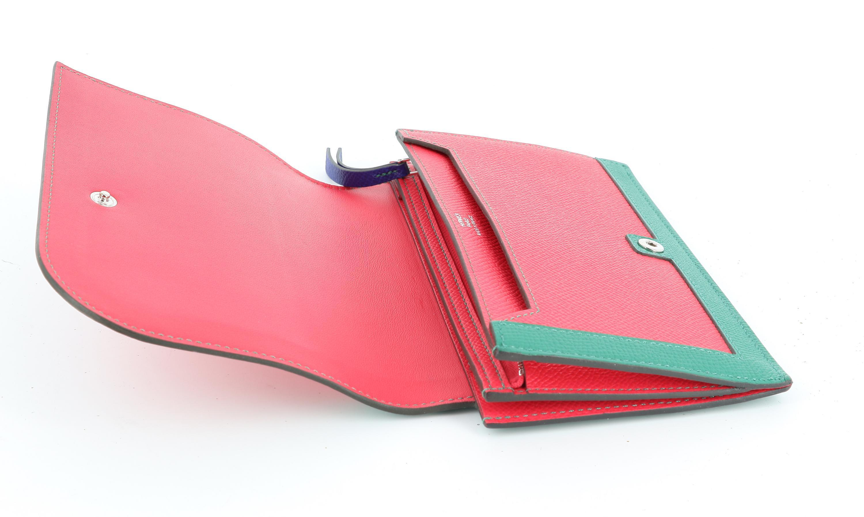 Pink Hermès Fushia Leather CardHolder