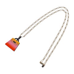 Hermes Fusion Amulette Kelly Pendant Acidule Necklace Permabrass Hardware