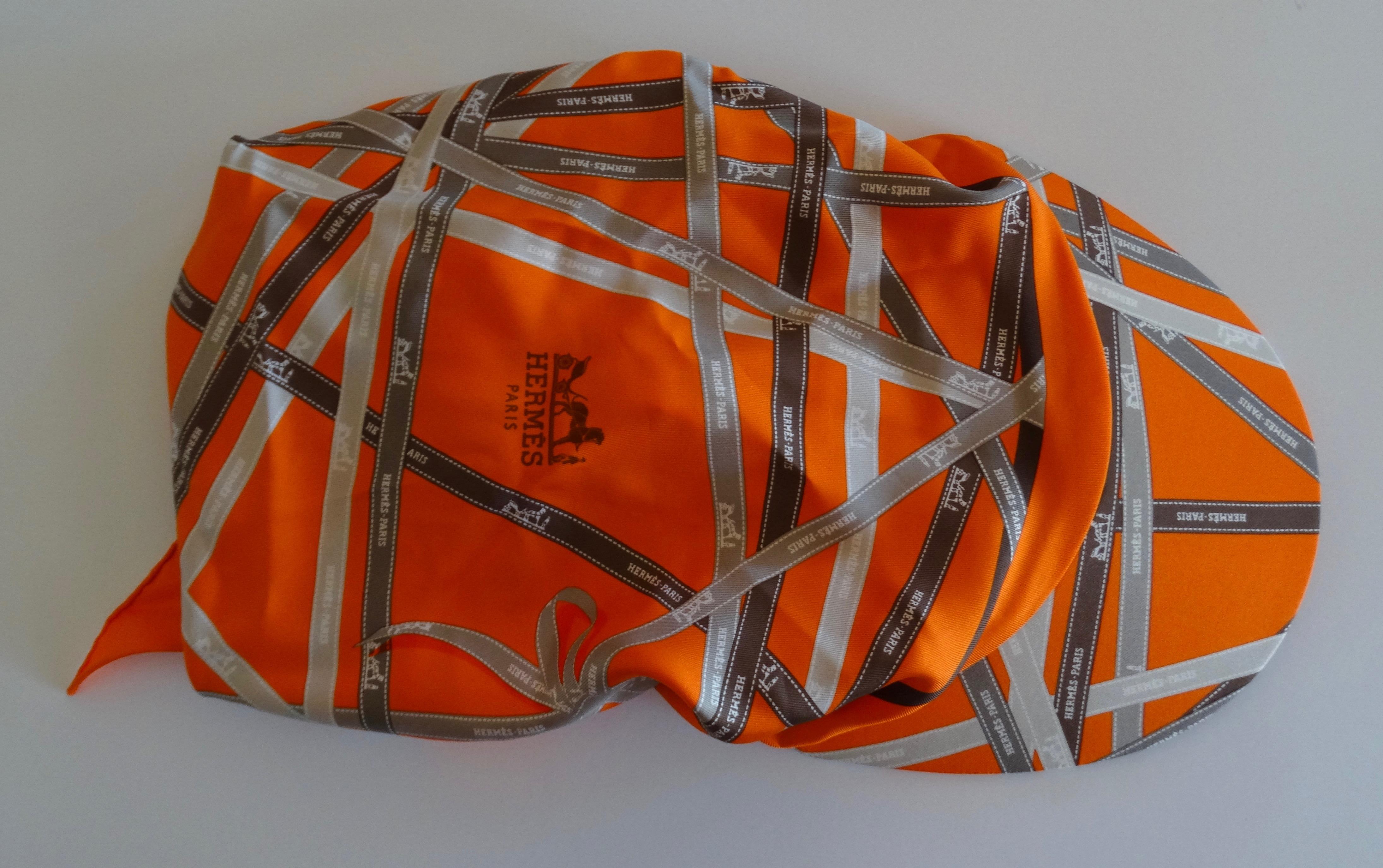 Hermes Gaby Silk Pointu Wrap Cap 8