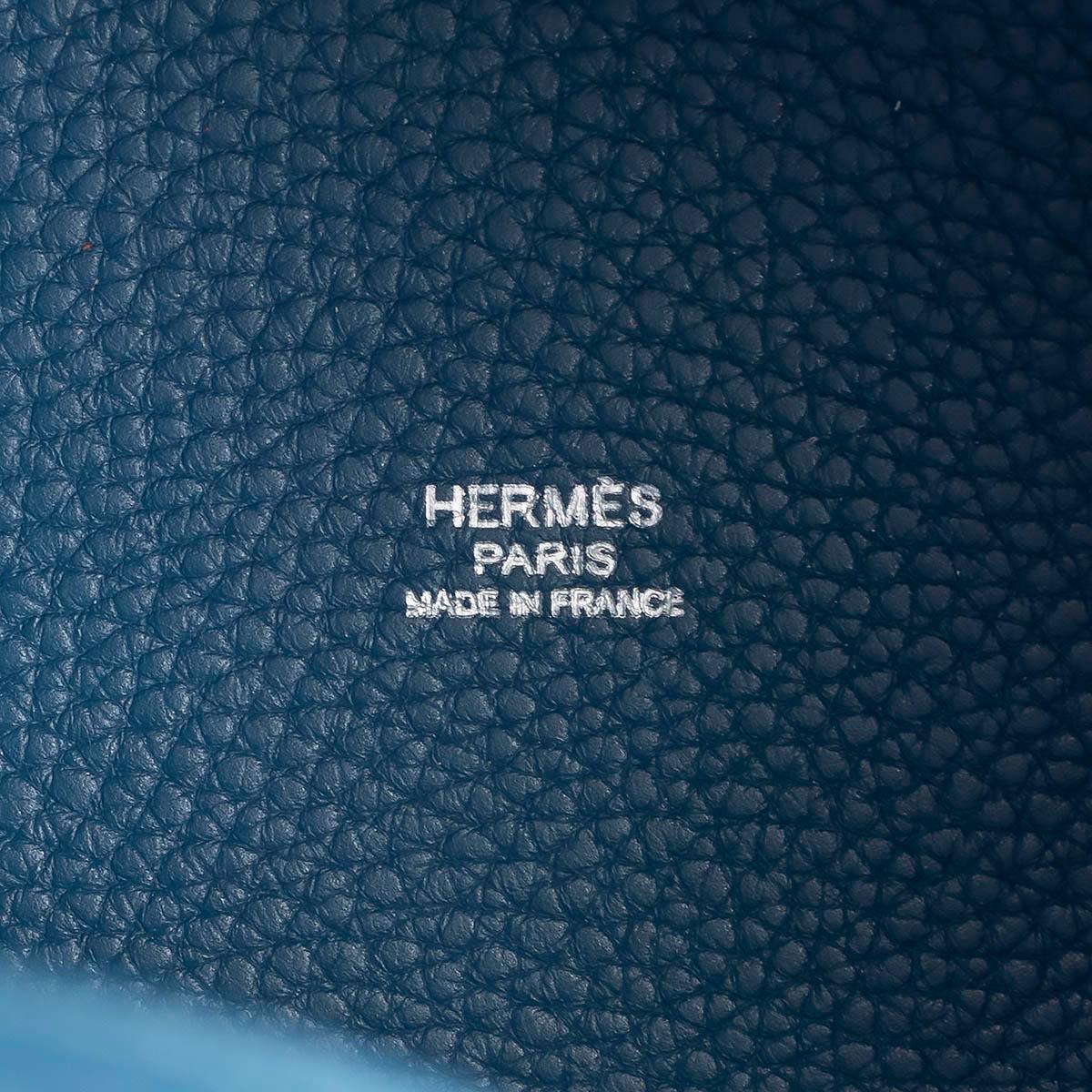 HERMES Galice blue Clemence leather PICOTIN  LOCK 18 Bag Phw For Sale 2