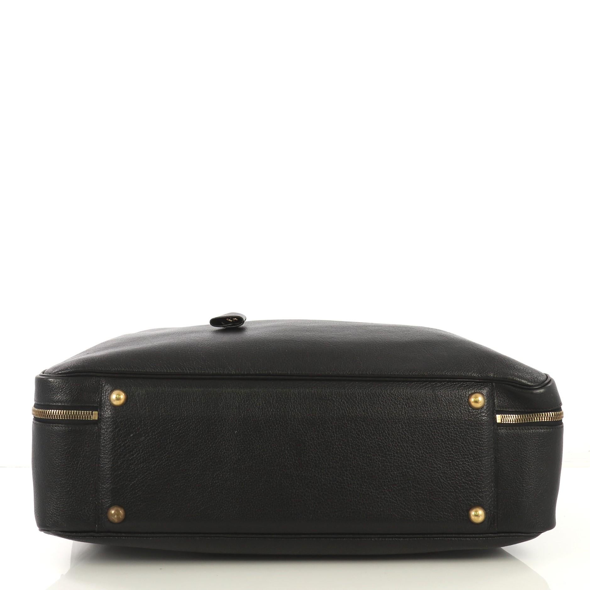 Black Hermes Galop Briefcase Bag Buffalo Skipper 50