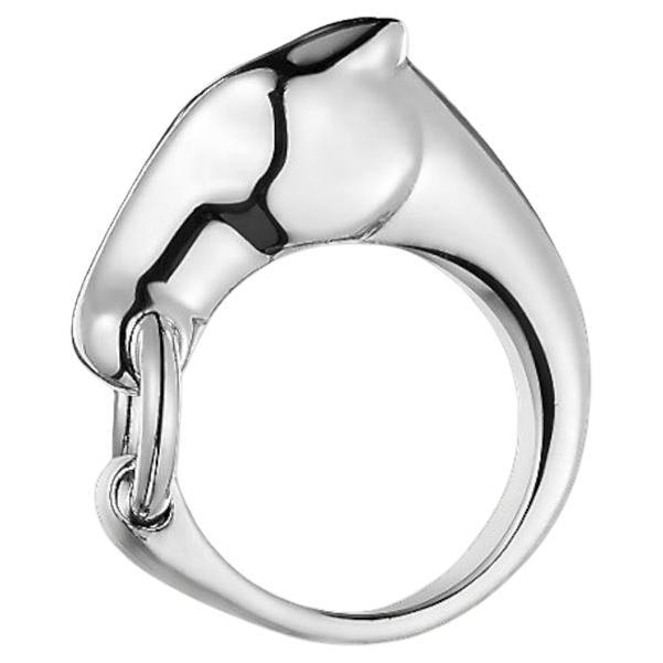 Hermes Galop Hermes ring, small model sterling silver Size 47mm us 4