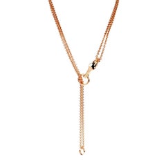 Hermès, collier galop en or rose et diamants