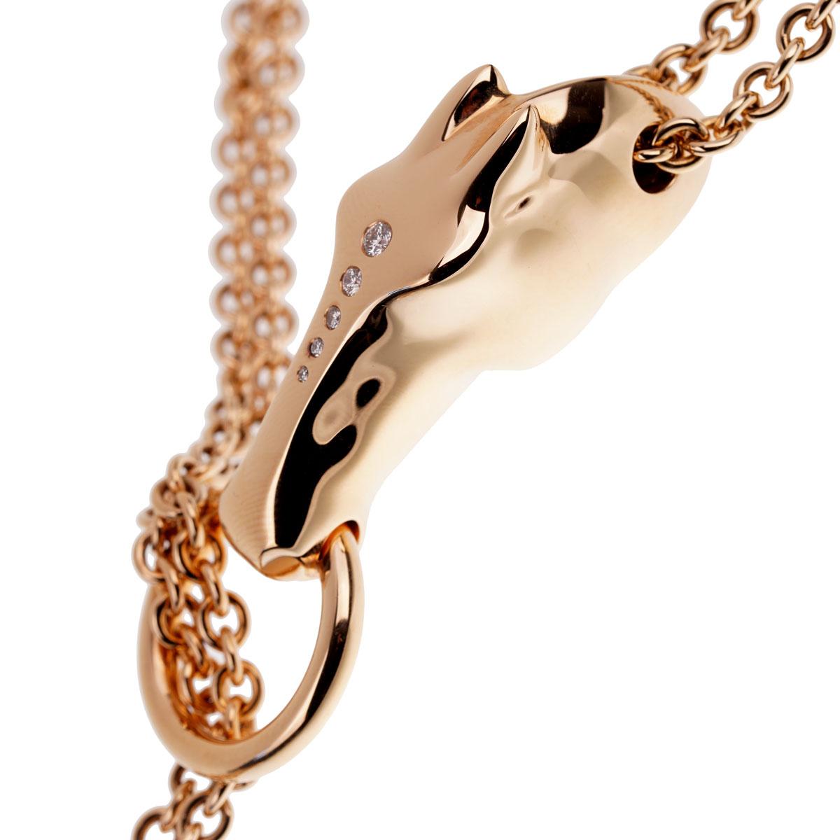Halskette mit Galop aus Roségold mit Diamanten von Hermes im Zustand „Hervorragend“ in Feasterville, PA