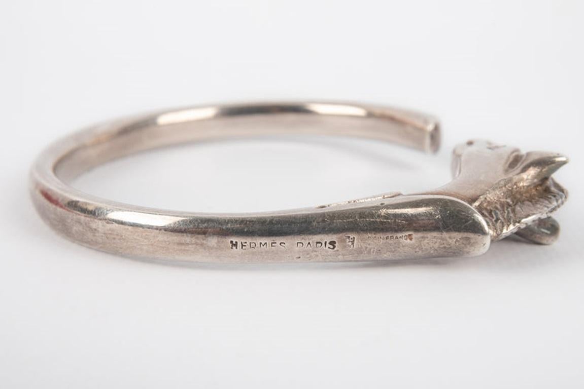 Hermès Galop Silver Bracelet In Good Condition In SAINT-OUEN-SUR-SEINE, FR