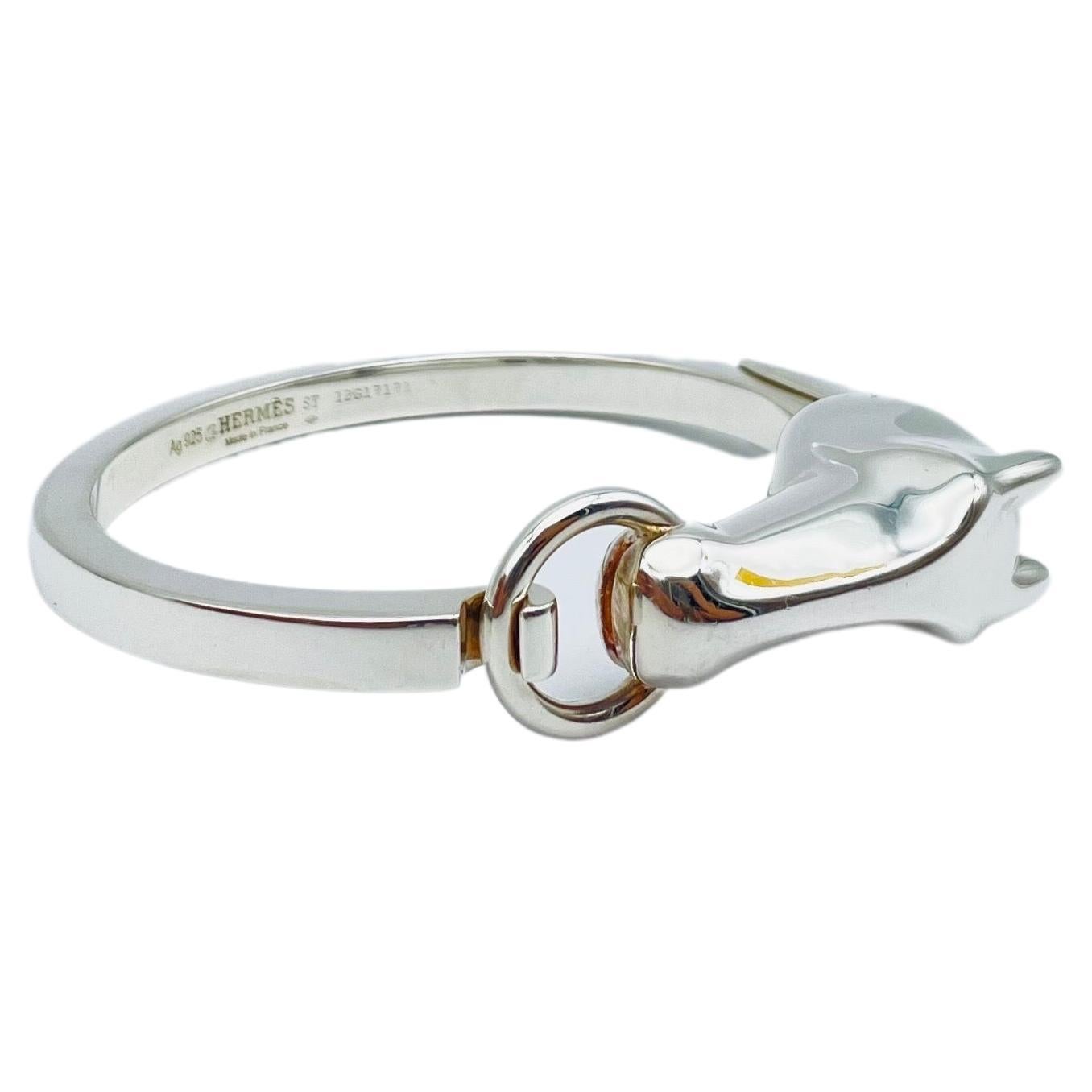 Hermes vintage Galop silver bracelet Horse at 1stDibs