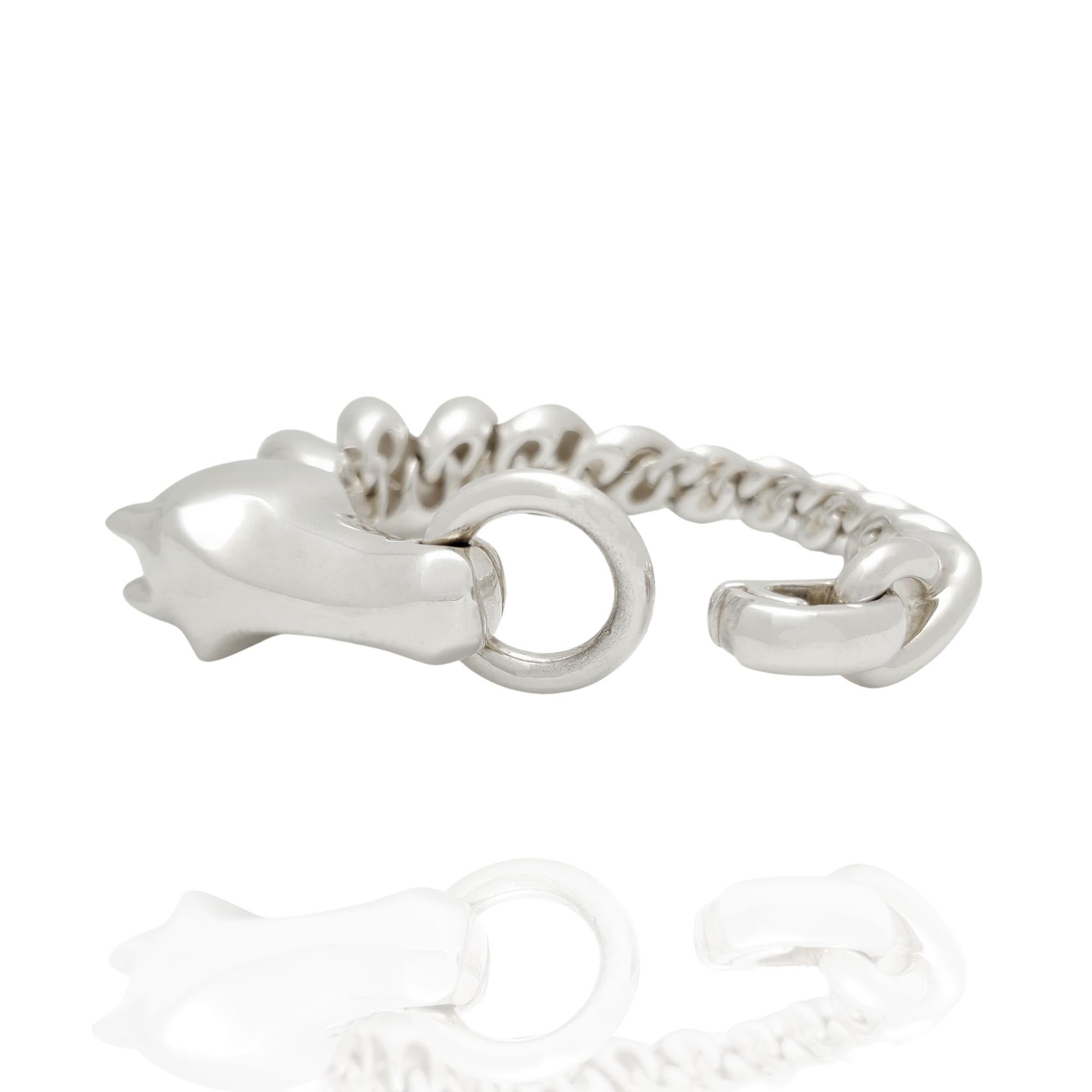 Contemporary Hermès 'Galop' Silver Bracelet, Large Model