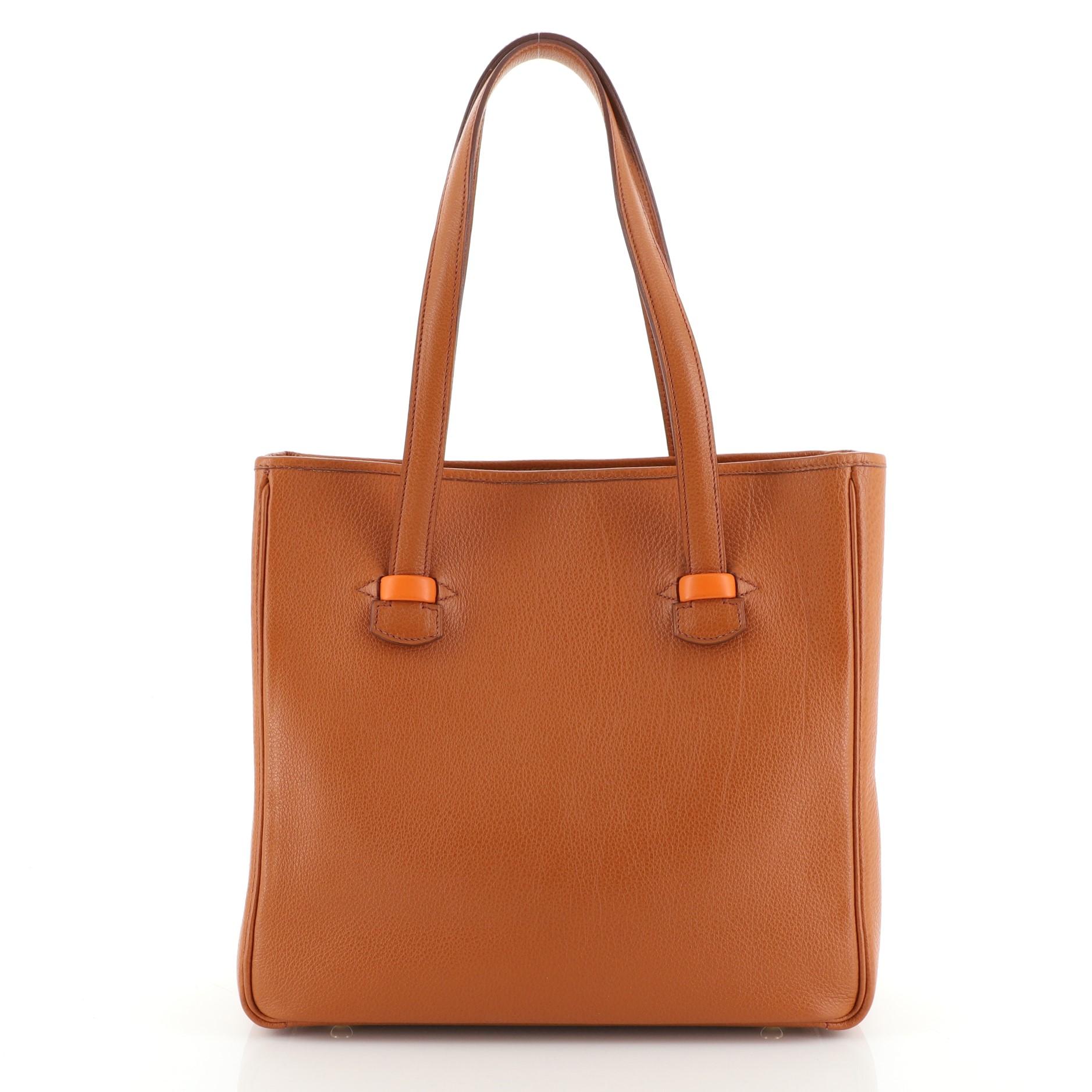 Brown Hermes Galop Tote Leather