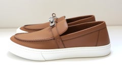 Hermes Game Loafers Naturel Tan Leather