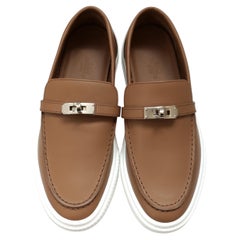 Hermes Game Loafers Naturel Tan Leather