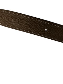 Hermes Gamma belt buckle Rose Gold & Reversible Black Etoupe leather strap 24 mm
