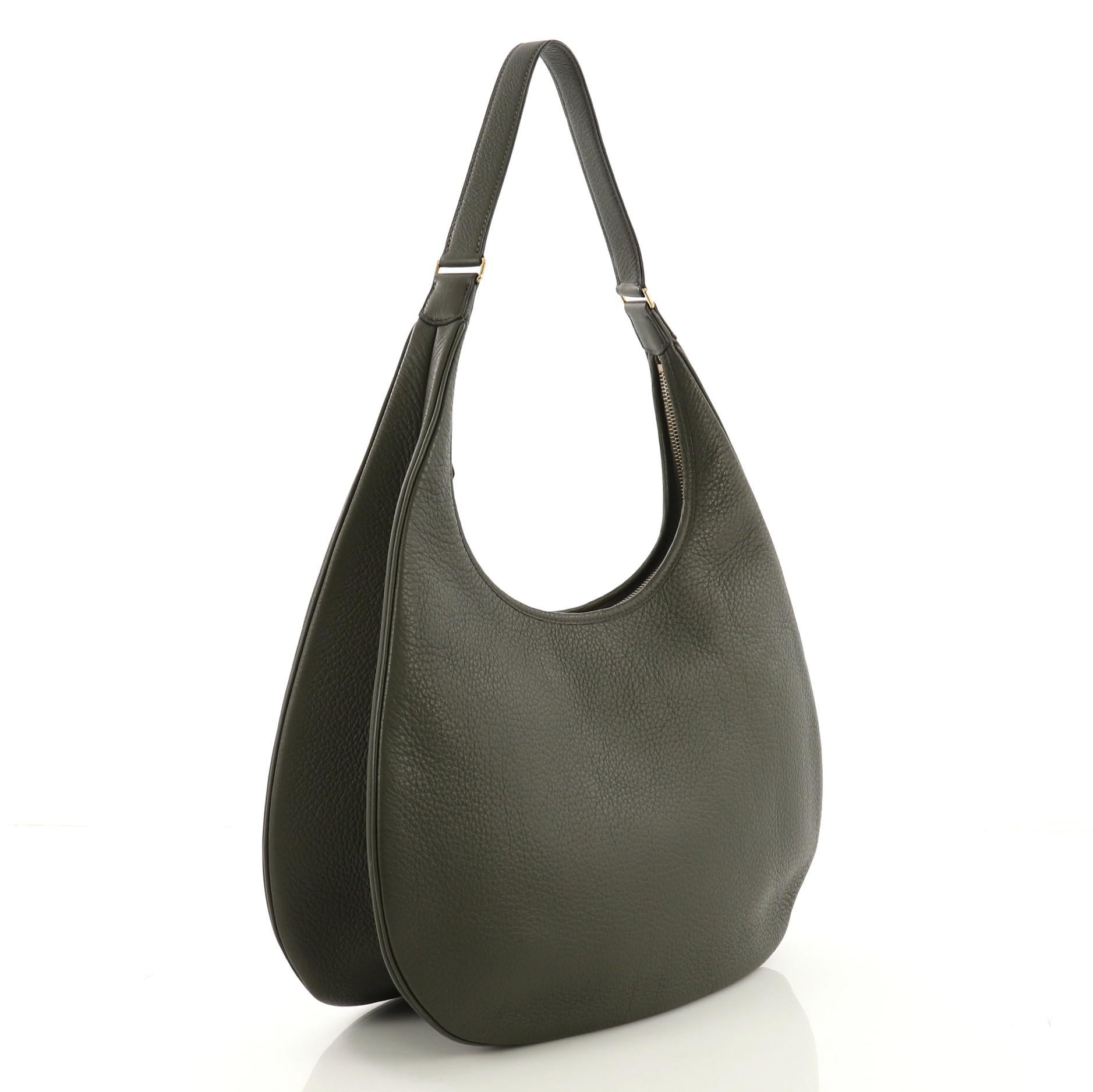 Black  Hermes Gao Bag Leather