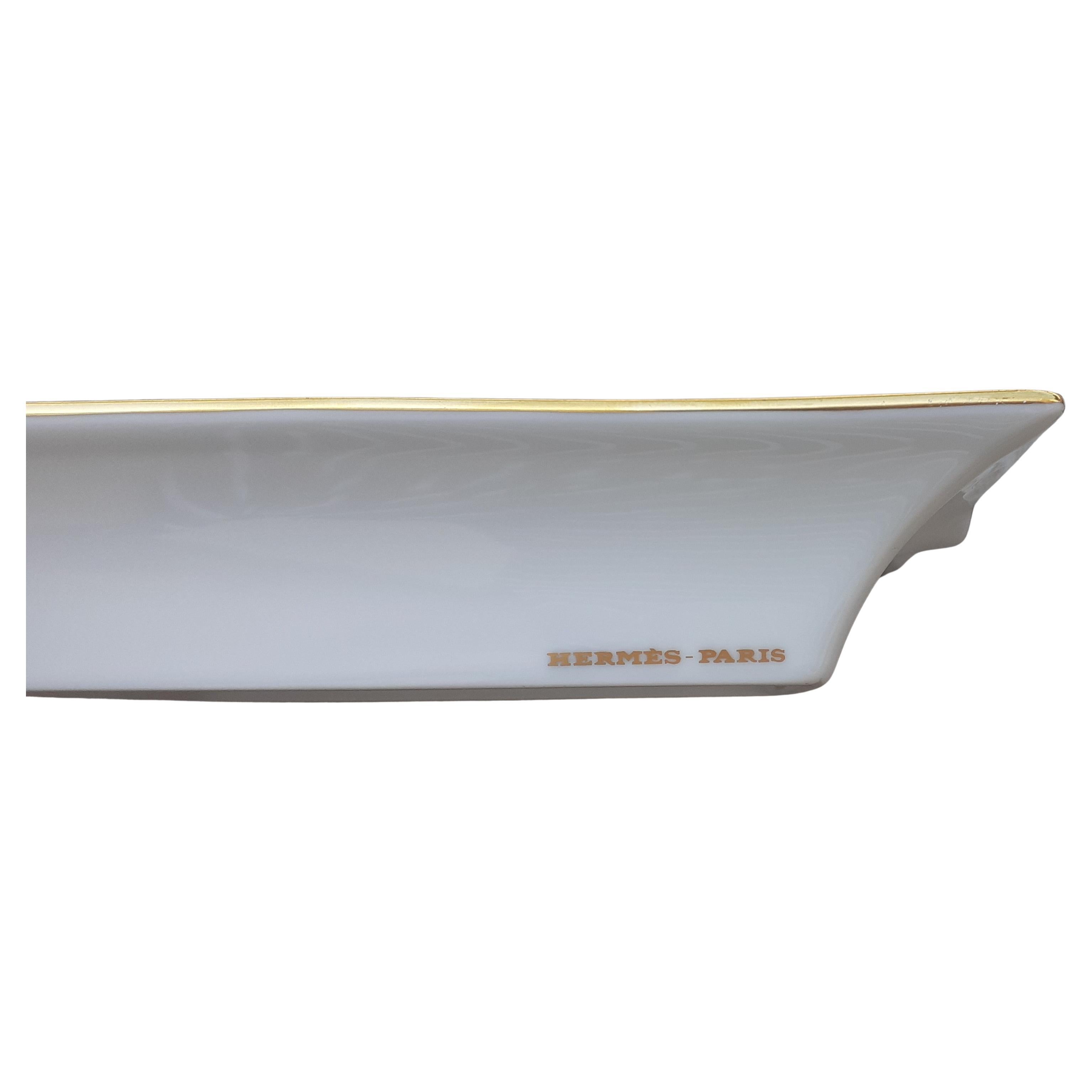 Hermès Garden Cigar Ashtray Change Tray Porcelain Gold For Sale 8
