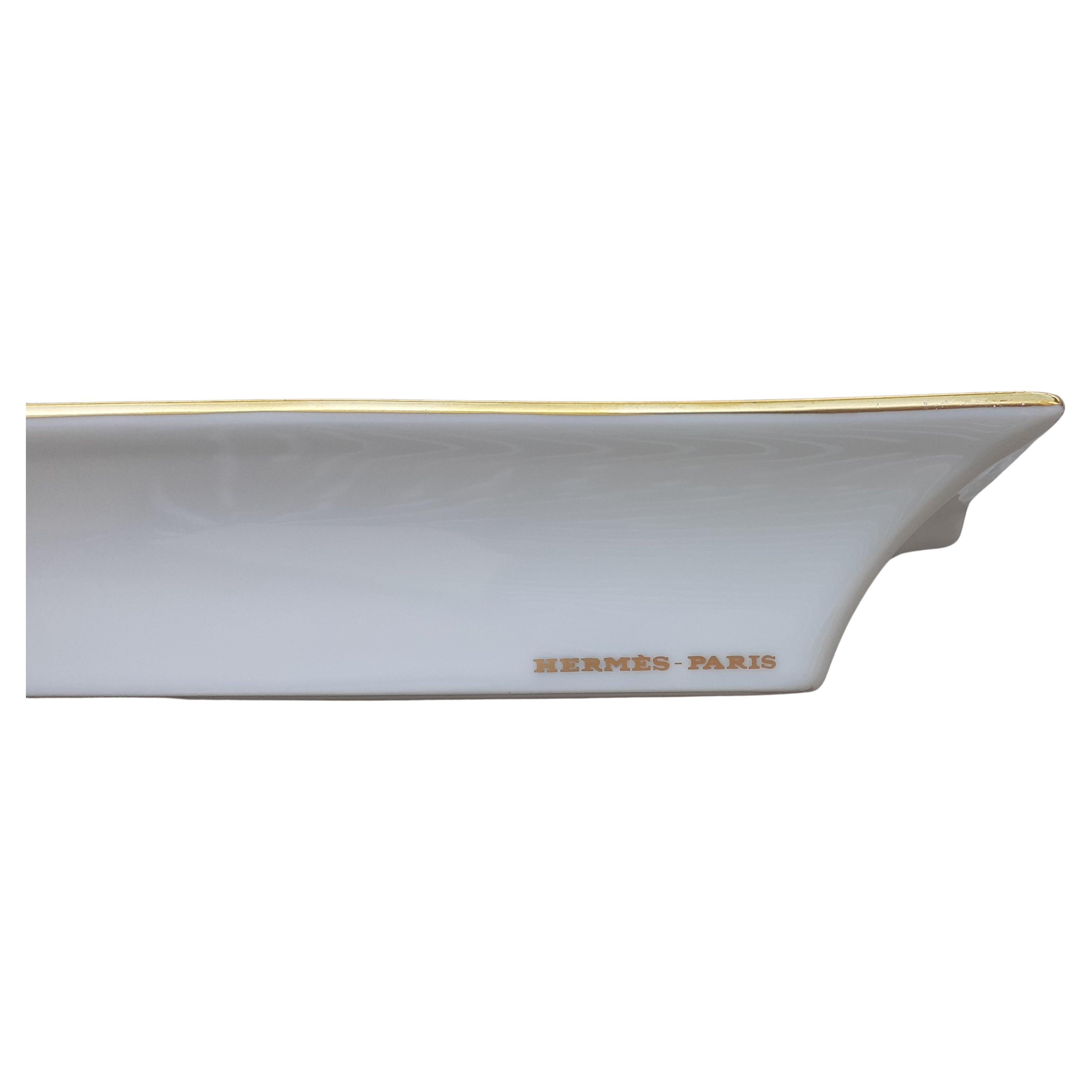 Hermès Garden Cigar Ashtray Change Tray Porcelain Gold For Sale 9