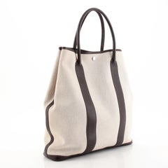 Hermes Garden File Tote Toile and Leather 36