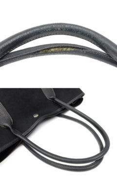 Hermès Garden Party 225678 Black Toile Canvas X Leather Tote