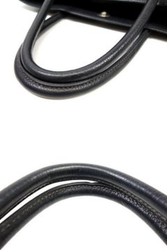 Hermès Garden Party 226583 Black Coated Canvas Tote