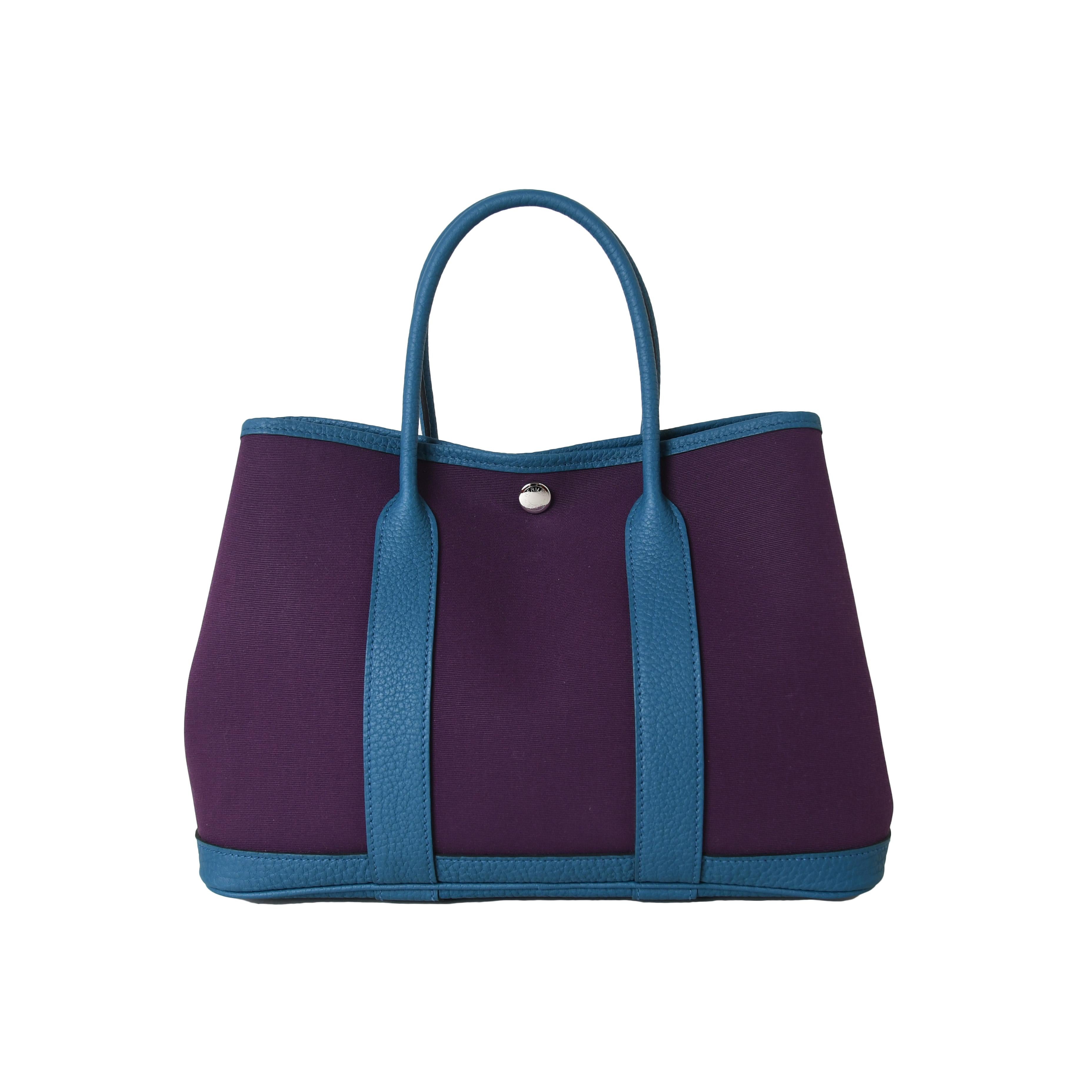Hermes Gartenparty 30 Cassis kobalt (Violett) im Angebot