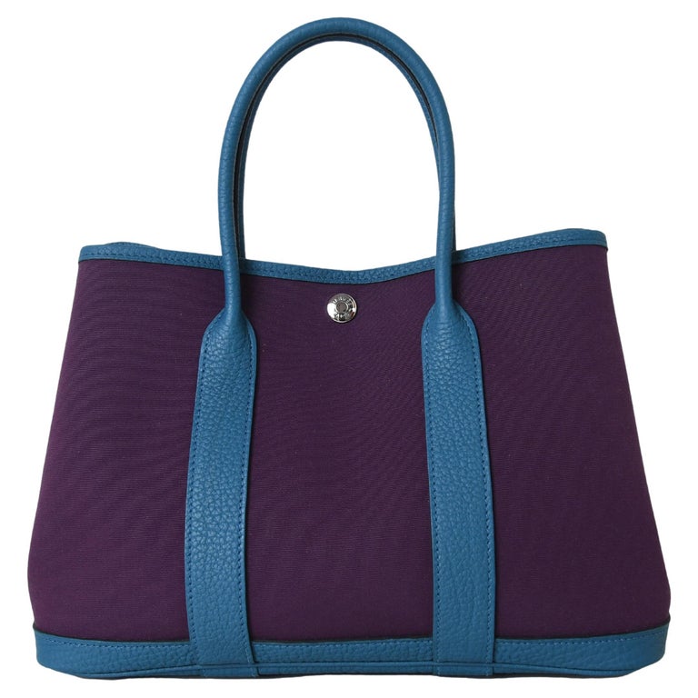 Hermes Garden Party 30 Cassis Cobalt For Sale at 1stDibs