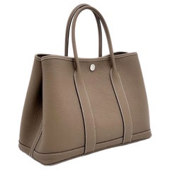 Hermès Garden Party 30 Etoupe Negonda Leather