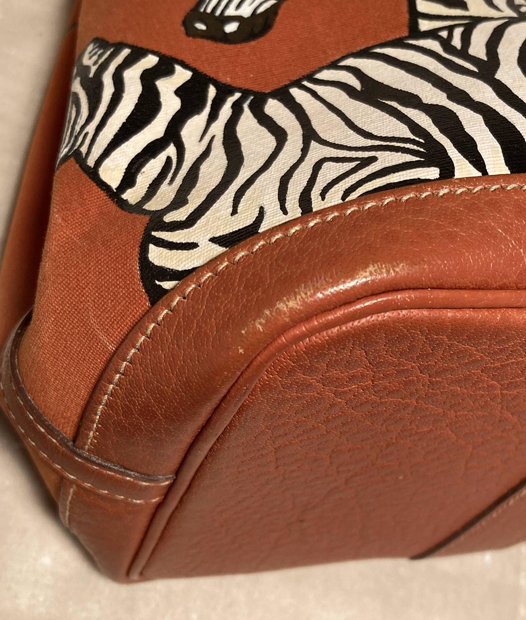 Hermes Garden Party 30 Hand Painted Zebra Print Tote 2