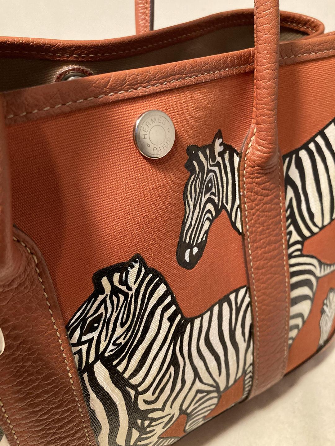 zebra print tote bag