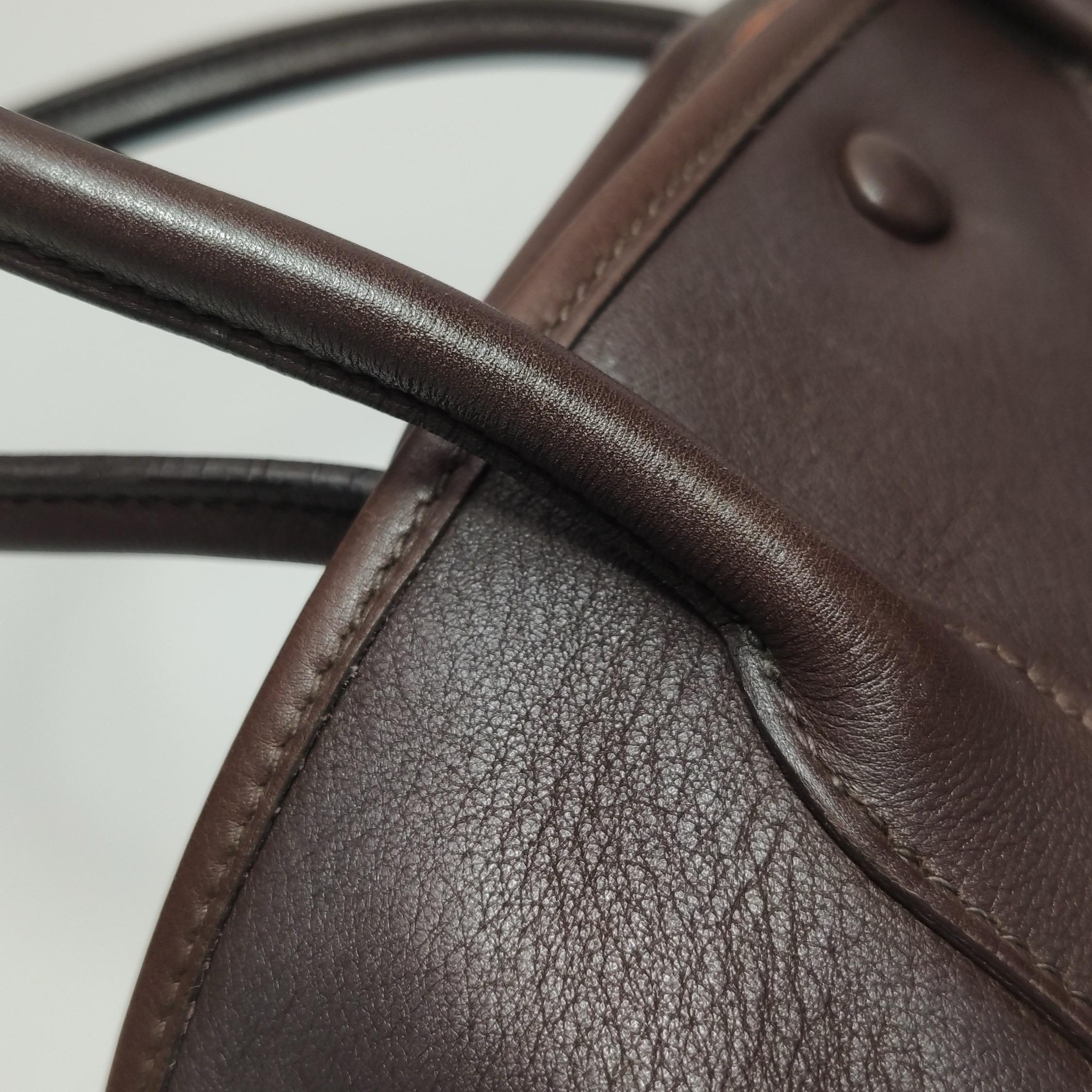 Hermes Garden Party 30 Swift Leder Schokoladenbraun 47 Tote im Angebot 11