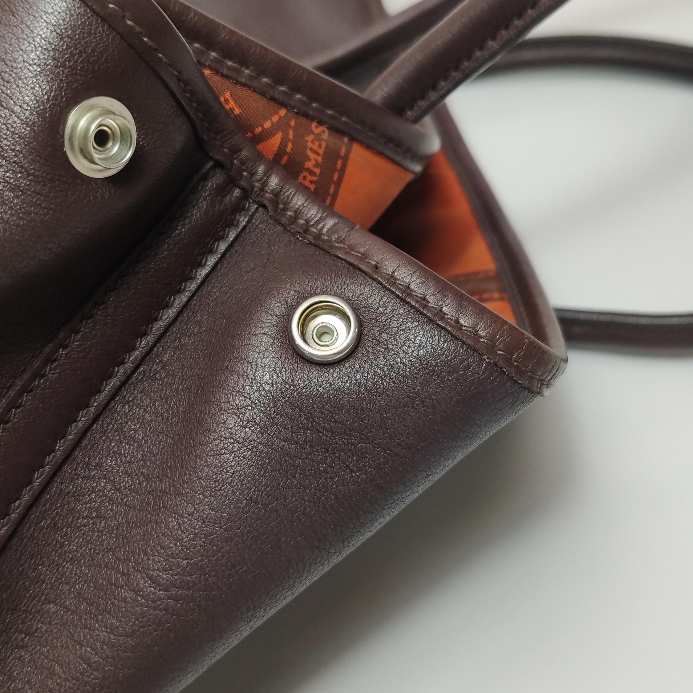 Hermes Garden Party 30 Swift Leder Schokoladenbraun 47 Tote im Angebot 12