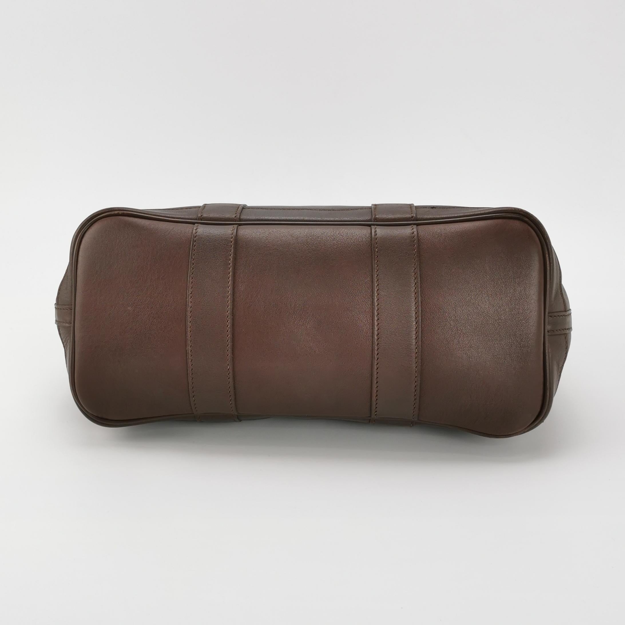 Hermes Garden Party 30 Swift Leder Schokoladenbraun 47 Tote im Zustand „Gut“ im Angebot in AUBERVILLIERS, FR