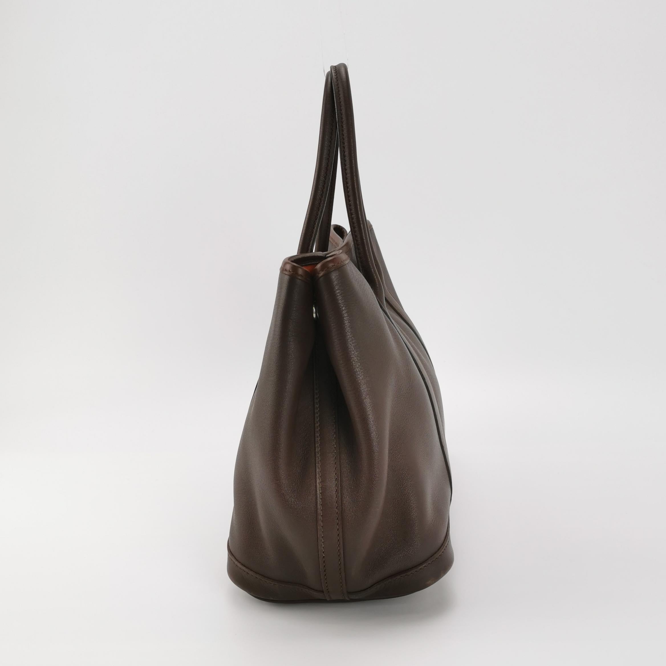 Hermes Garden Party 30 Swift Leder Schokoladenbraun 47 Tote im Angebot 1