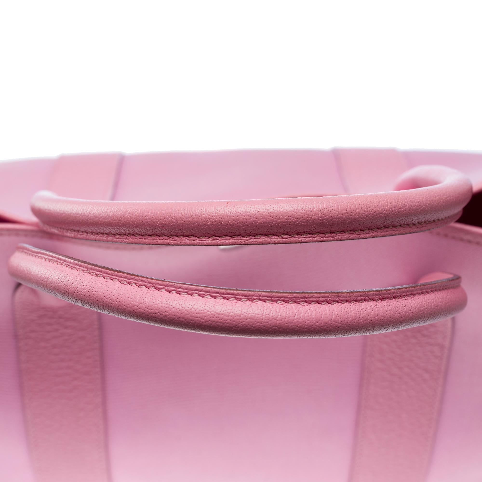 Hermès Garden Party 36 Tote bag in Pink canvas and Taurillon leather, PHW For Sale 5